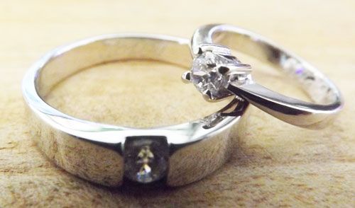 hasil jadi cincin kawin serasi