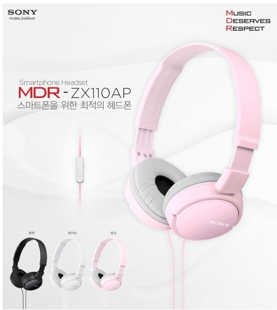 Sony Authentic Stereo Folding Headphone Mdr Zx110 Ap Handsfree Pink Headband Ebay 9463