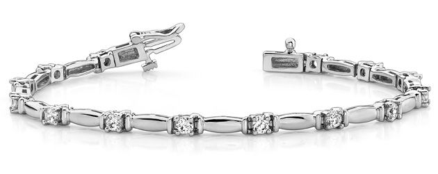 shiny column link diamond bracelet anjolee