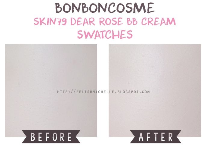 skin79 dear rose bb cream swatches